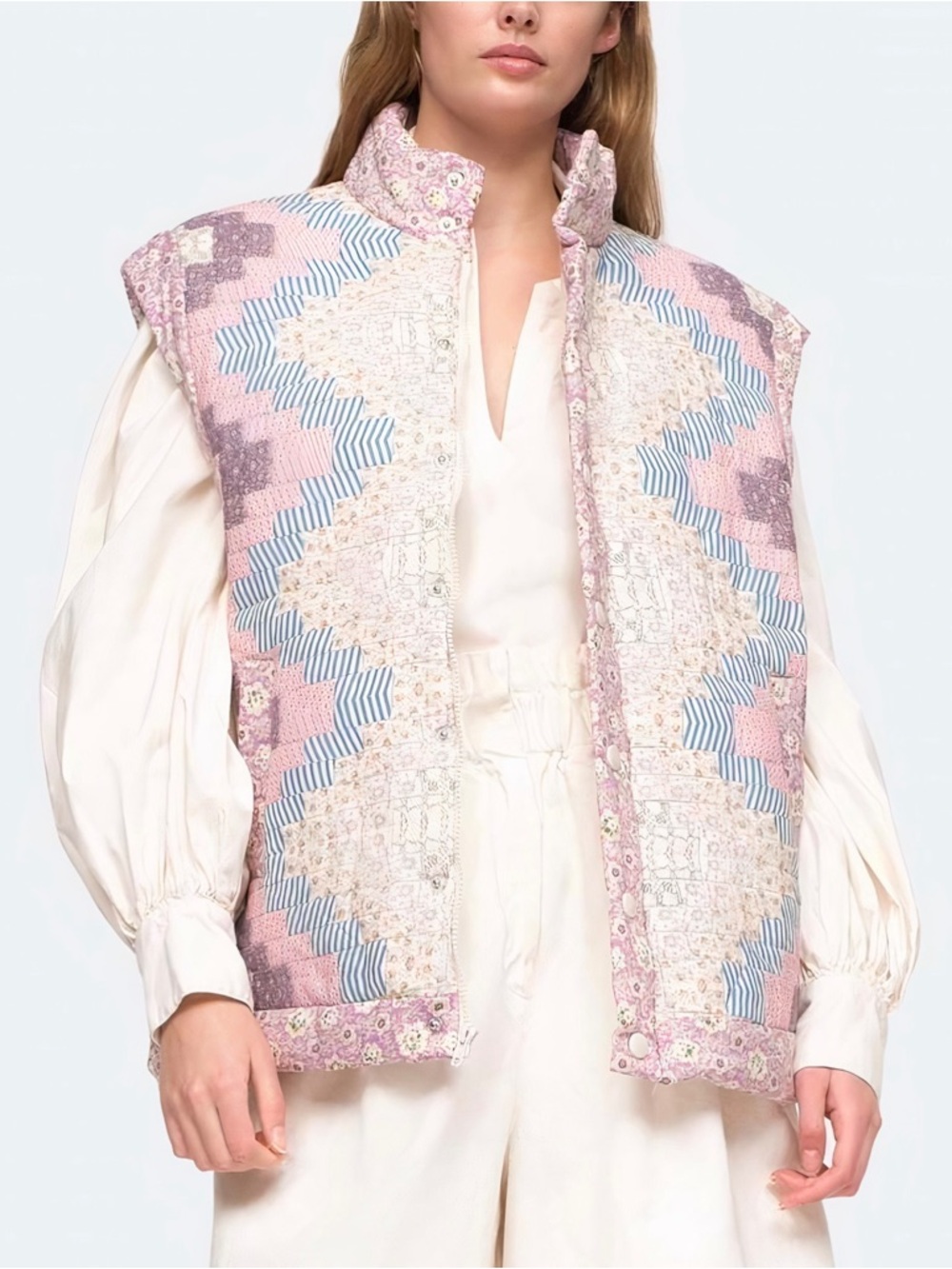 NWOT SEA New York Quilted Patchwork Ida Puffer Vest - Picture 4 of 9